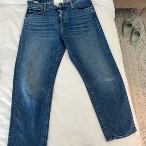 MOTHER Women's Straight Blue Jeans